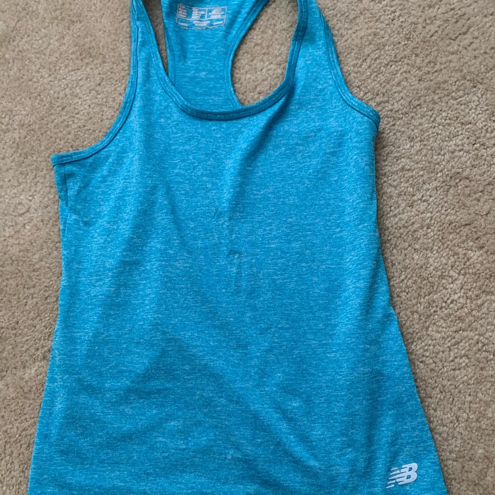 Blue new balance muscle tee